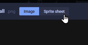 The Image and Spritesheet toggle at the top of the AssetHoard preview