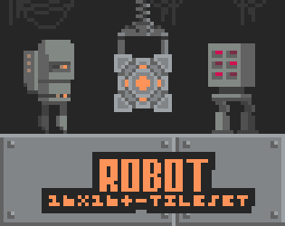 16x16 Robot Tileset