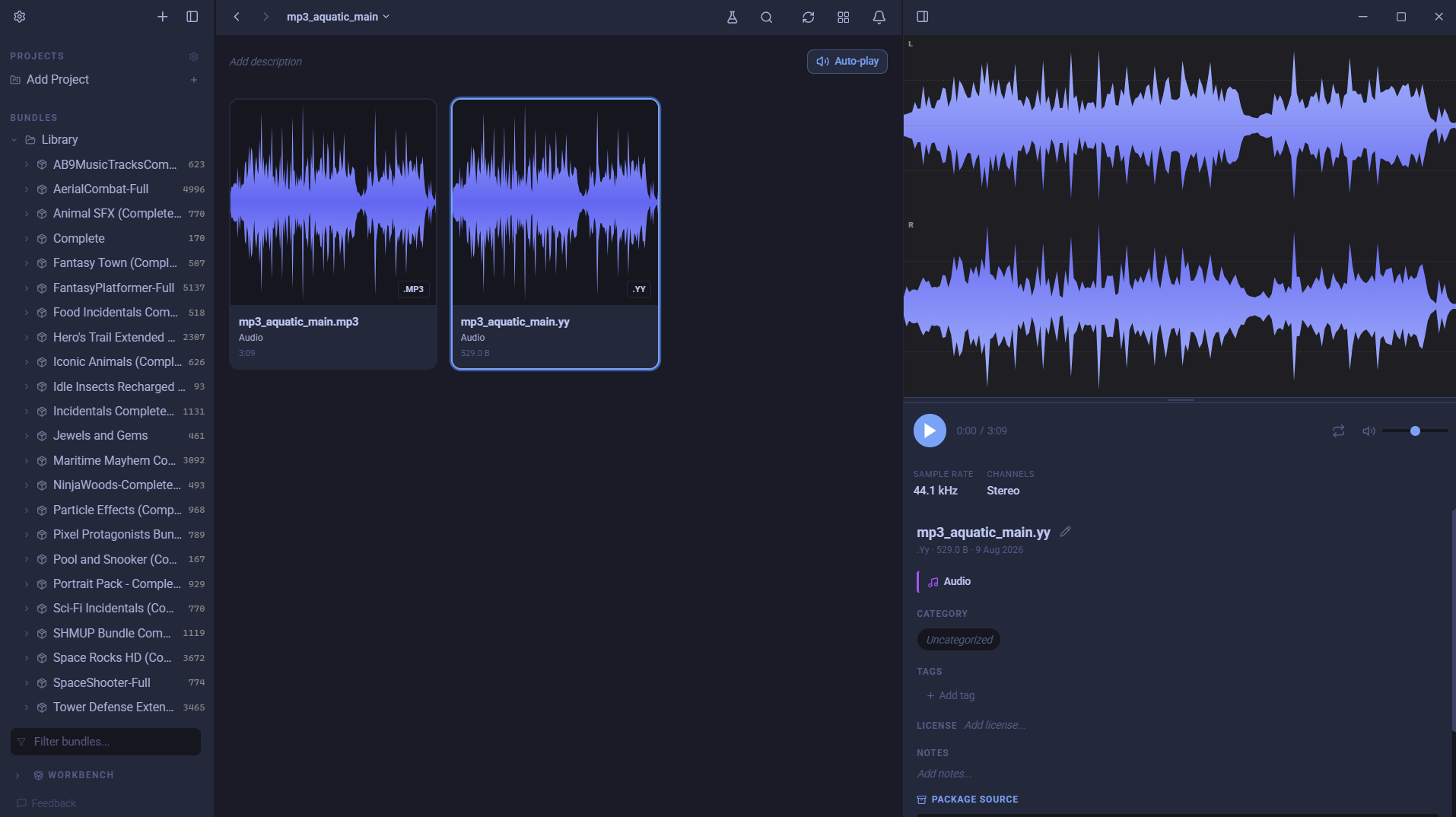 AssetHoard playing a GameMaker sound resource