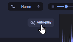 Audio auto-play on keyboard navigation Toolbar toggle that auto-plays audio assets as keyboard focus moves between them