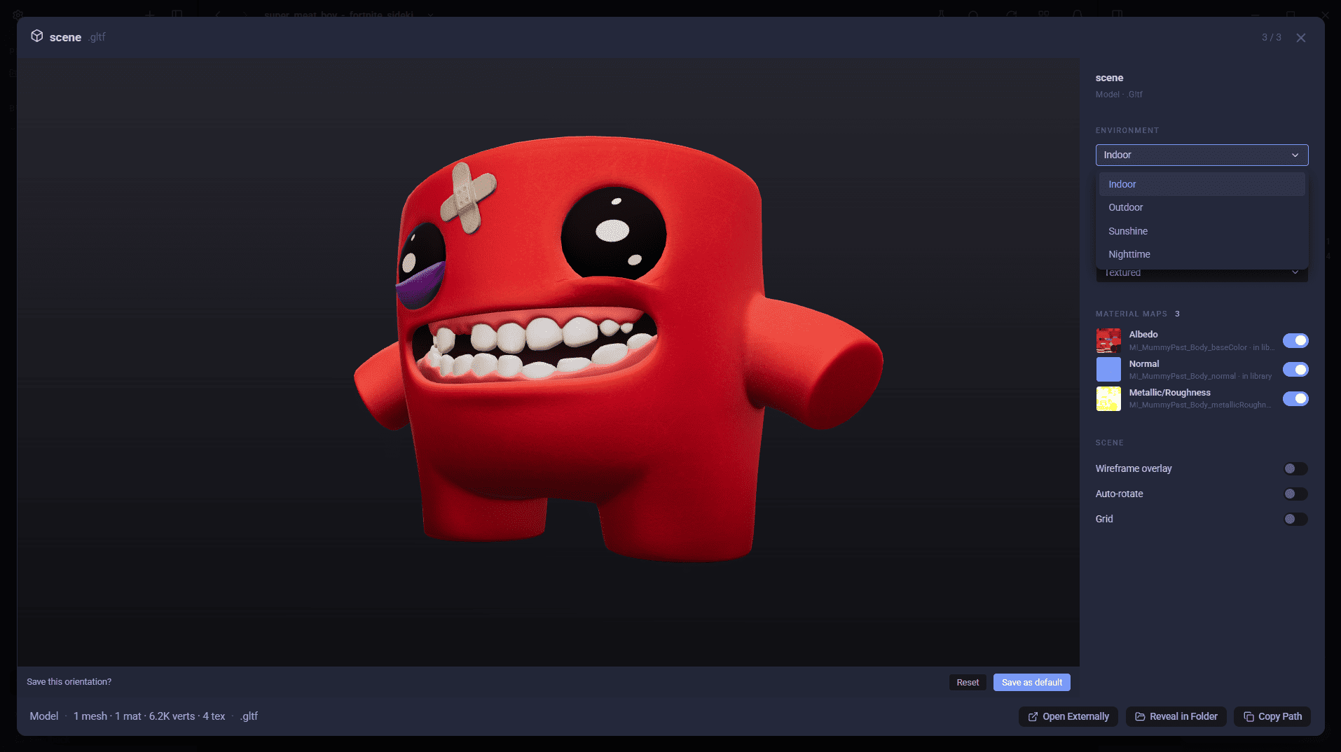 A proper control panel for the 3D and material preview