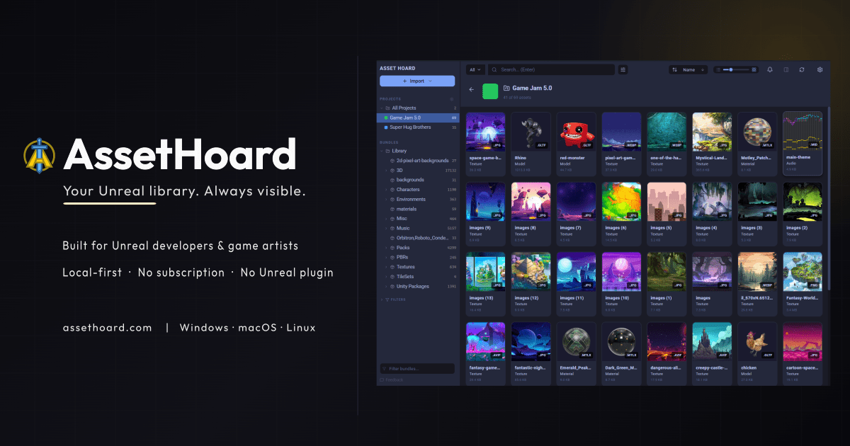Unreal Engine asset support